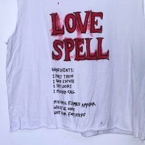 LOVE SPELL ♥️ UK Artist Made Hand Lettered Painted One-of-a-Kind Words T Shirt